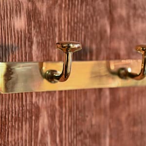 Asta portaoggetti in ottone massiccio – Gancio da parete in ottone non laccato