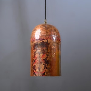 Solid Copper Pendant Light – Vintage Industrial Ceiling Fixture