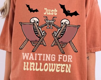 Summerween Shirt, Summer Skeleton, Spooky Summer Tee, Retro Summer, Girly Summer, Beach Vibes Tee, Halloween Skeleton Shirt, Comfort Colors®