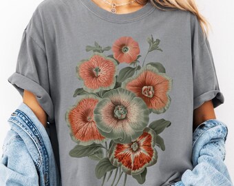 Vintage Pressed Flowers Shirt, Botanical Floral Tshirt, Boho Cottagecore Tee, Wildflowers Floral T Shirt, Gift for Gardener Comfort Colors®
