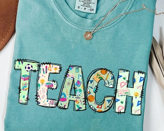 Comfort Colors® Teacher Shirt, Cute Teacher Gift, Teacher Appreciation Gift, Back To School Tee, School Shirt