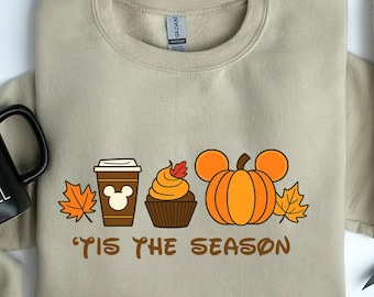 Tis the Season Fall Sweatshirt, Disney Fall Shirt, Fall Shirt, Disney Pumpkin Shirt, Mickey Autumn Shirt, Pumpkin Season Shirt