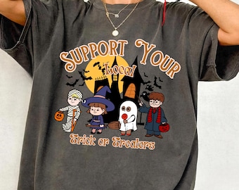 Support Your Local Trick or Treaters Shirt, Retro Halloween Shirt, Vintage Halloween, 50's Halloween Nostalgia Tee, Comfort Colors®