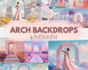 Dreamy Arch Backdrops Pack | 20 Aesthetic Digital Photography Backgrounds | Elegant Studio Prop | Instant Download