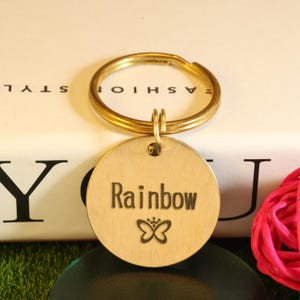 Pet ID Tag Brass,Brass to Heart: Engraved Dog Collar Tags for Every Pup’s Unique Story,Cat Charm,Cats Name Tag Pet Tag,Pet Gifts