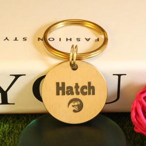 Customizable Pet Collar Tag,Rustproof Pet ID Tag Solid Brass,Tag for Dog Cat,Name Tags,Pet ID Tag Brass,Personalized Pet ID Tag