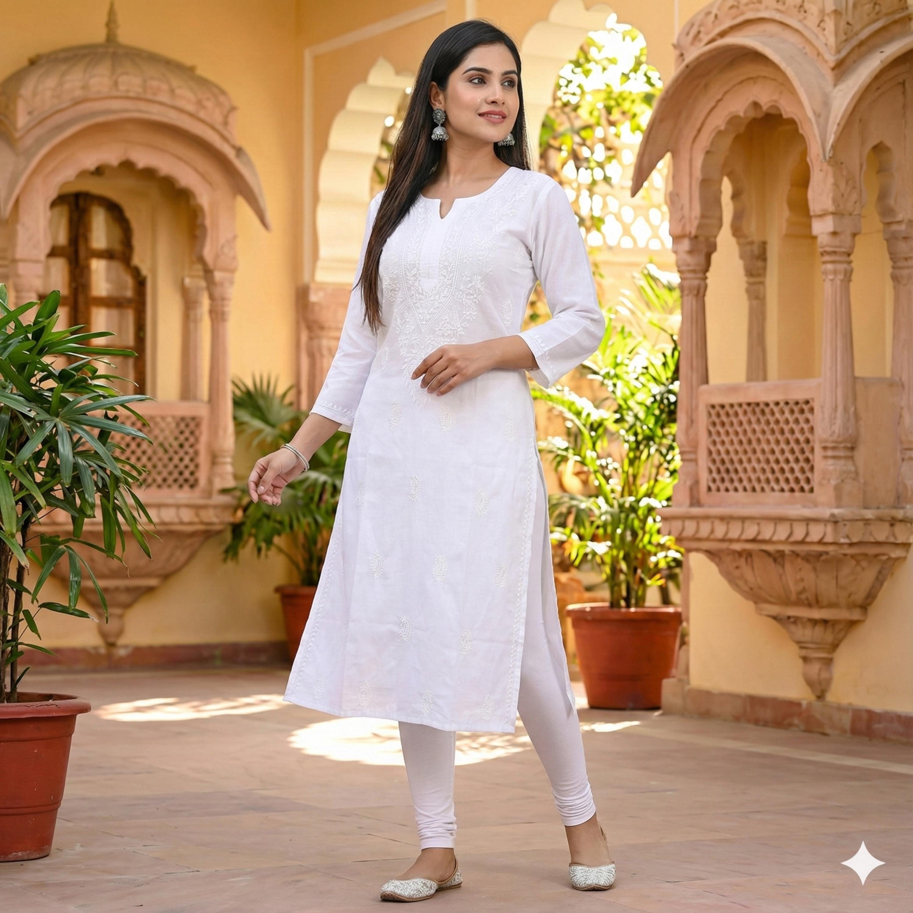 straight fit indian dresses Green Pink Silk Elegant Dress main image 1