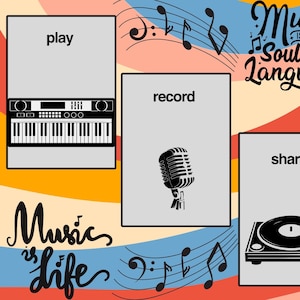 3 Piece Retro Music Poster Set | Printable Vintage Band Art | Music Lover Wall Decor| Vintage Music Print Bundle |