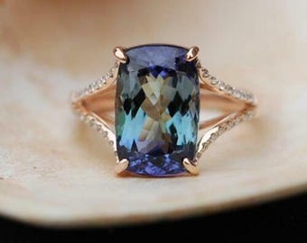 Natural Certified Alexandrite 5.00 Carat Ring, 925 Sterling Silver, Handmade Ring, Gift for her.