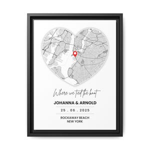 Regalo de boda personalizado, marco de boda personalizado, impresión de mapa del amor, mapa minimalista de corazón, regalo de aniversario, regalo para recién casados, regalo de compromiso
