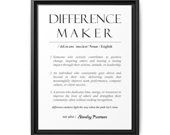 Custom Retirement Gift, Retirement Gift for Women, Difference maker Gift, Teacher Leaving Gift, Principal Manager gift, Supervisor Gift
