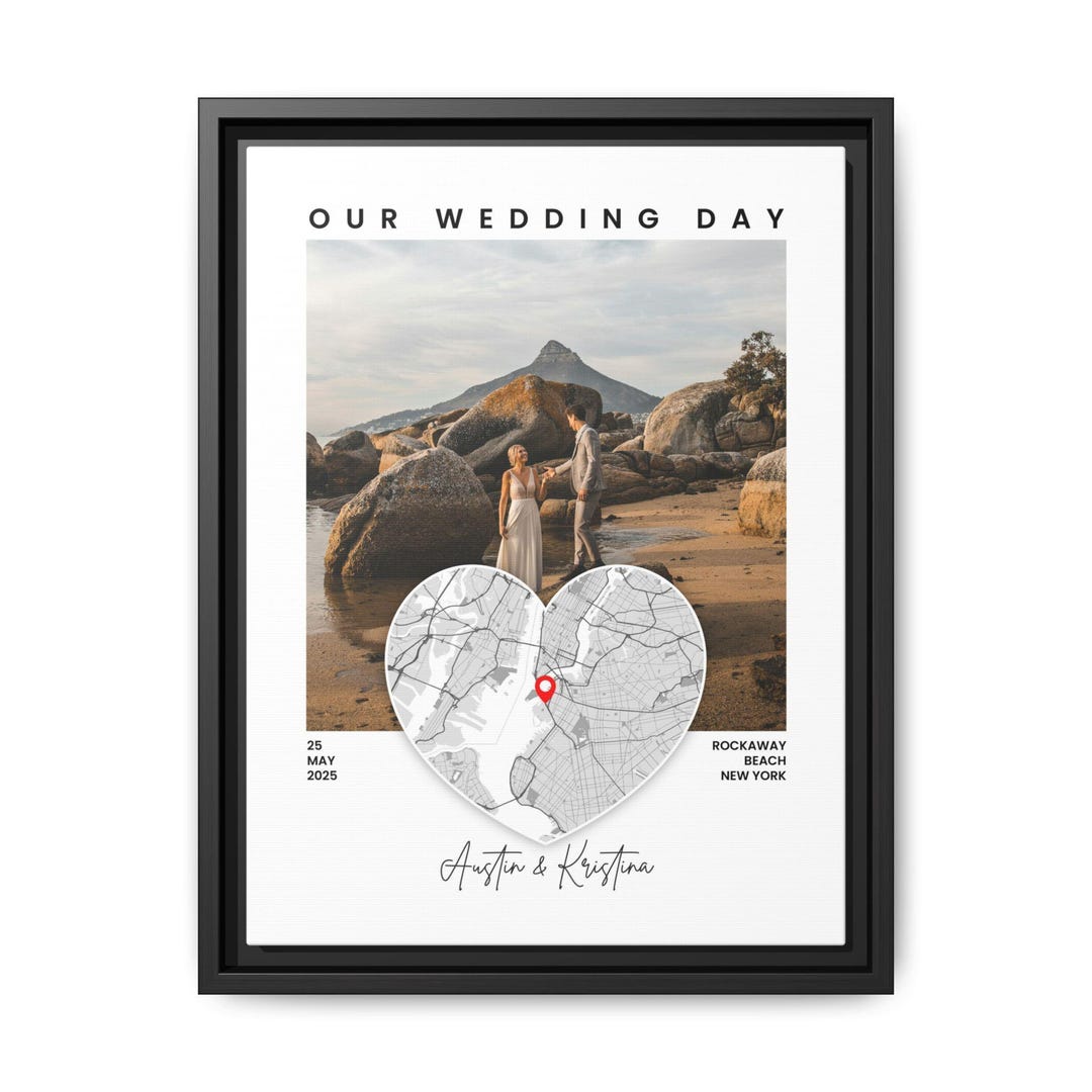 Personalized Couple Map, Anniversary Gift, Couple Wedding Gift ...