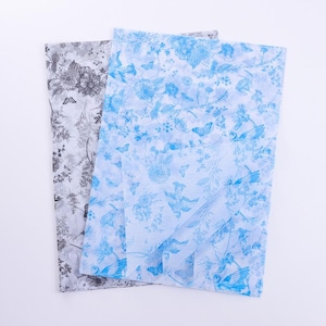 Carta velina con motivo floreale, uccelli e farfalle – 20 fogli (50x35 cm) | Carta da regalo decorativa per regali, artigianato, matrimoni e decorazioni per la casa