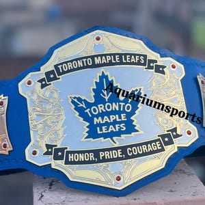 Toronto Maple Leafs Cup-Gürtel - Premium-Dual-Gold-Plattierung Wrestling-Titel | Kundenspezifisches handgemachtes Leder, 2 MM / 4 MM / 6 MM Messing