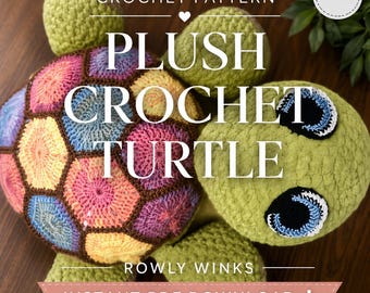 Giant Crochet Turtle Pattern | Amigurumi Plush Toy (PDF Download)