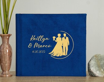 Lay-Flat Wedding Guest Book: Instax & Polaroid Photo Album, Personalized Keepsake