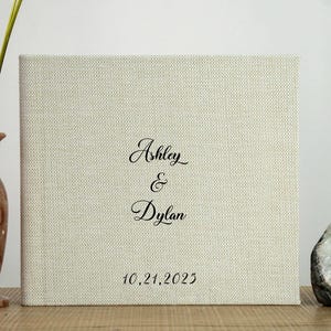 Personalized Wedding Guest Book: Velvet, Suede, or Linen Cover