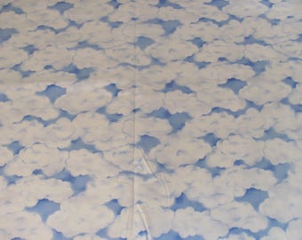 Blue White Clouds // Cheri Strole Basically Kid Stuff OOP SSI // 100% Cotton Quilting Fabric // Price is By the yard BTY