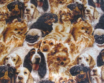 Best in Show Dogs Breeds // Ladyfingers Andover 2184 // Quilting 100% Cotton Quilt Fabric OOP // Price is per yard BTY