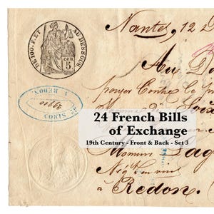 24 Vintage French Documents (1850s–1890s) – Printable Antique Paper for Junk Journals & Collage – High-Resolution Scans – Set 3
