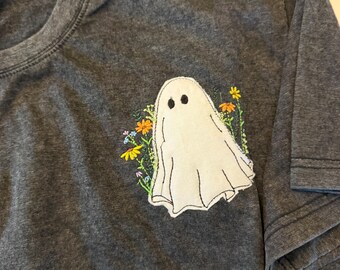 Wildflower Ghost applique Tshirt