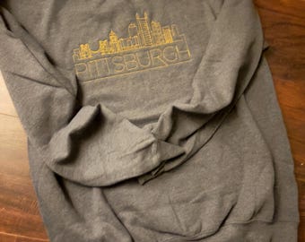 Jersey de cuello redondo de Pittsburgh bordado