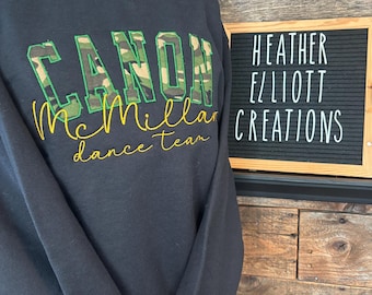 Sudadera con apliques, camuflaje, equipo de baile