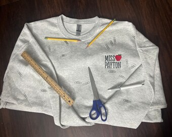 Sudadera bordada para profesor, regalo personalizado para profesor