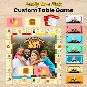 Personalized Family Game Night Board: Custom Printable (Canva Template)