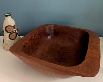 Vintage Teak Schüssel: Große MCM Salatschüssel