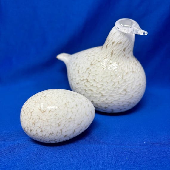 Iittala Oiva Toikka Birds: Signed Willow Grouse & Egg Set - Etsy