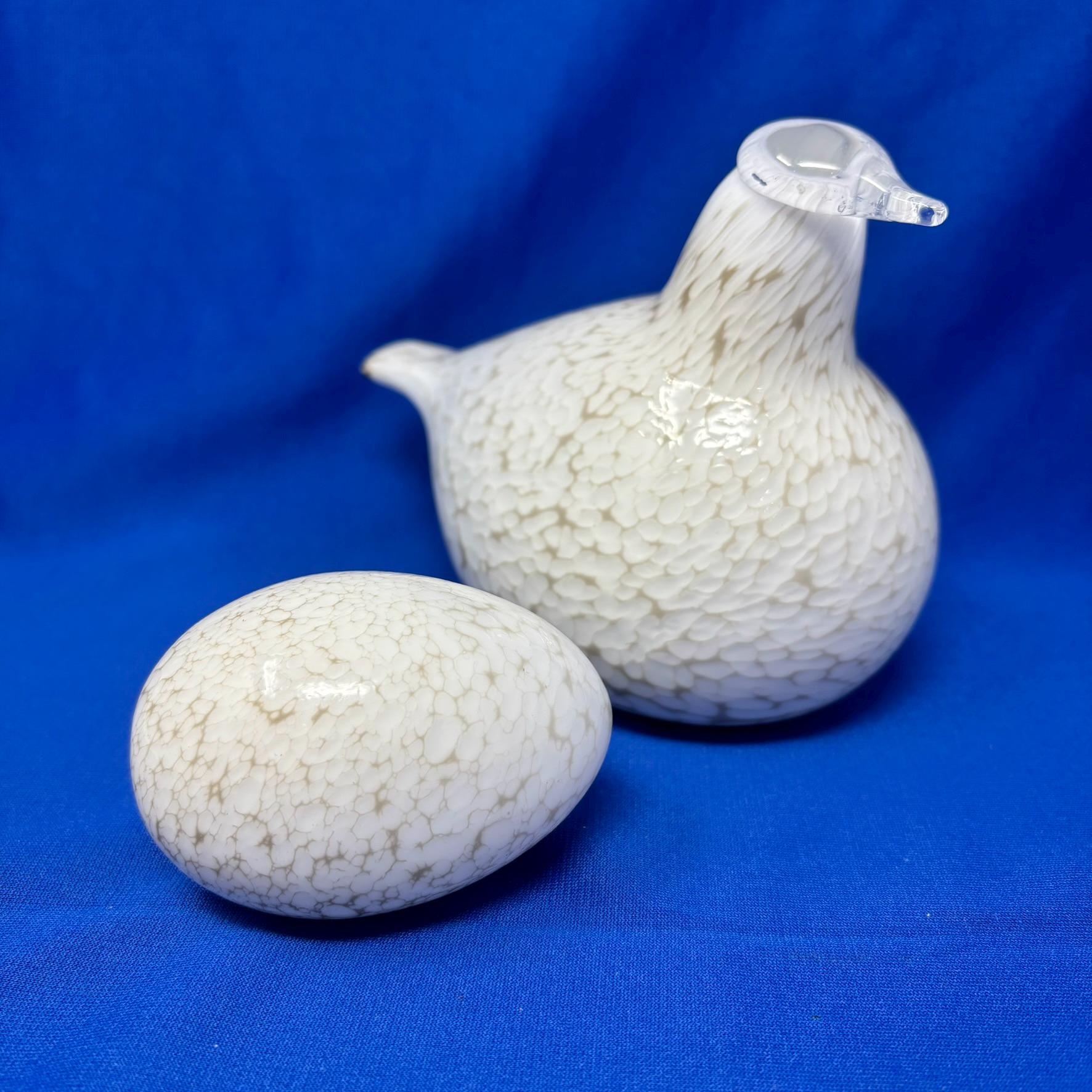 Iittala Oiva Toikka Birds: Signed Willow Grouse & Egg Set - Etsy