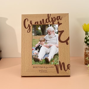 Custom Photo Frame, Grandpa & Me Picture Frame, Gift for Papa, First Grandpa Gift, New Papa Gift, Unique Gifts for Papa, Birthday Gifts