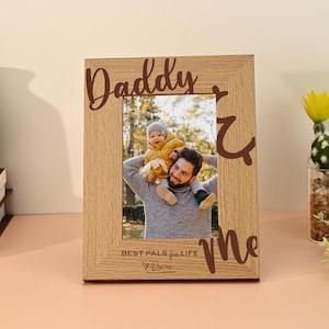 Custom Daddy & Me Picture Frame, Gift for Daddy, Unique Gifts for Daddy, Birthday Gifts for Dad, Daddy&#39;s Frame