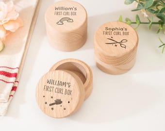 Custom First Curl Box, First Haircut Keepsake Box, New Baby Gift, Baptism Gift, Christening Gifts, Baby Shower, New Born Gifts, Unique Gifts