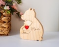 Custom Wooden Mom and Baby Bear Puzzle, Family Home Decor, New Mom Gifts, Daughters First Mothers Day, First Mothers Day Gifts, Mom to Be
