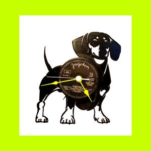 Vinyl Wall Watch with Dog