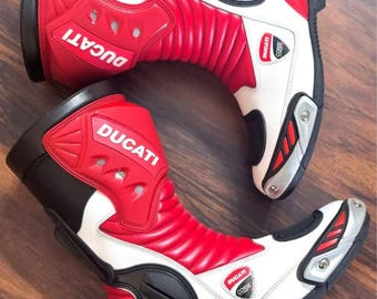 Ducati Leather Motorbike boots with Superior Protection and Comfort leather Shoes