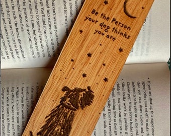 Wooden Border Terrier Bookmark