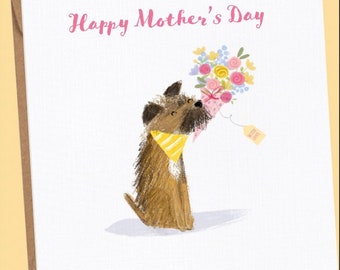 Border terrier Mother's Day Card