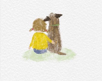 Dog and Girl digital download