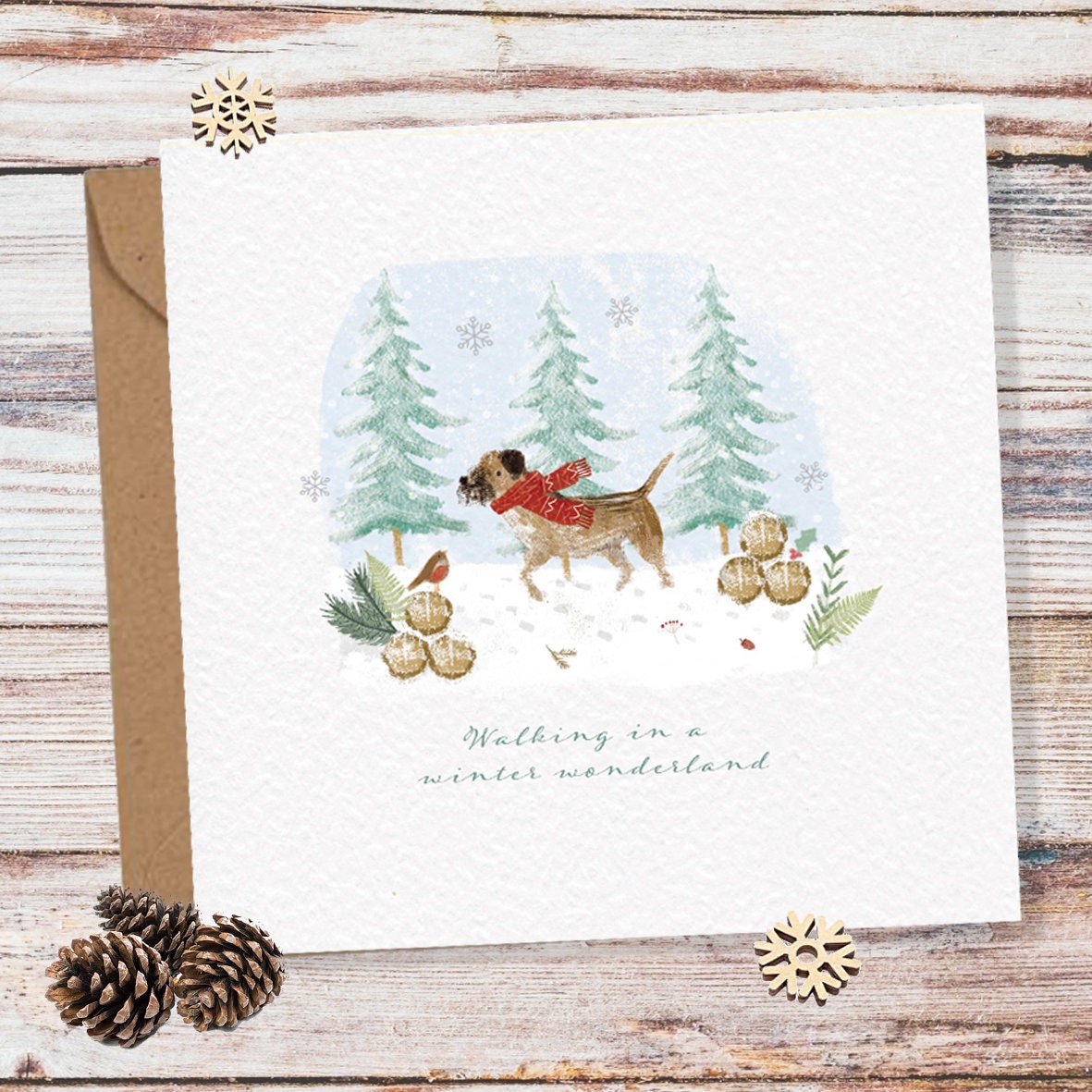 Border Terrier Christmas Card - Etsy UK