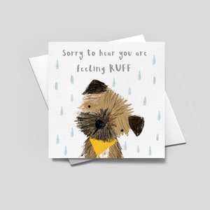 Border terrier Get Well Soon Card