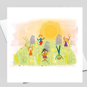Carte de voeux pour le solstice d'été