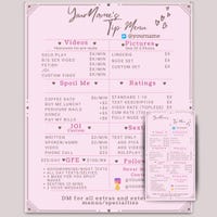 Onlyfans Tipping Menu Editable Template | Witchy Onlyfans Menu, Canva