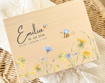 Erinnerungskiste Baby Geschenk Geburt, Erinnerungsbox Baby, Taufgeschenk, Personalisiertes Baby Geschenk zur Taufe Mädchen Junge Namen