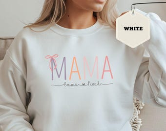 Personalized Mama Sweater, Mom Sweatshirt, Mama Bear Sweatshirt, Gift For Mom, Christmas Mom Gift, Custom Mom, Best Mom, Expectant Mom Gift