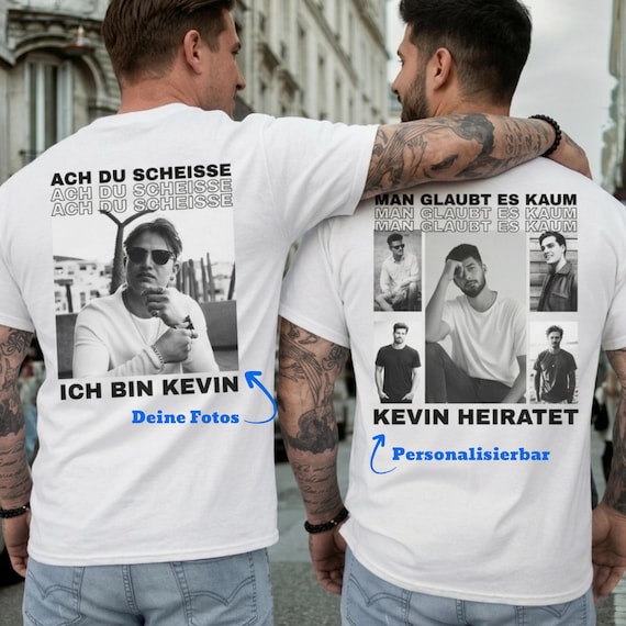 Junggesellenabschied T-Shirt personalisierbar mit Namen und Foto des Bräutigams, Lustiges Gruppenshirt Mann, Crew Outfit JGA Shirt Herren