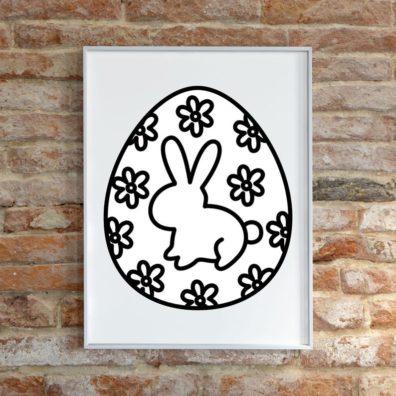 Easter Egg SVG Bundle, Floral Bunny Cut Files for Cricut (digital ...