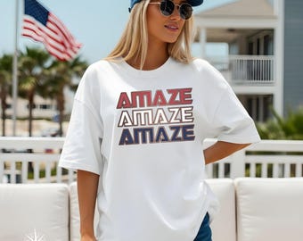 Camiseta Comfort Colors® Amaze, Camiseta inspirada en Rocky y el Proyecto Ave María, Regalo para lectores de ciencia ficción, Camiseta Amaze, Camiseta Amaze Amaze Amaze, 4 de julio